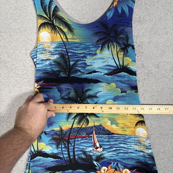 Vintage Marisol Womens Fit Small Slinky Maxi Hawaiian Resort Wear Tropical Beach - Picture 7 of 16